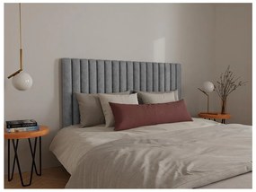 Testiera cuciture verticali 160 cm Tessuto Grigio - SARAH