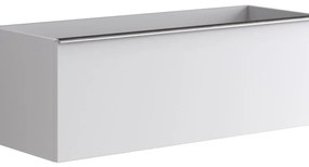 Mobile da bagno sotto lavabo Pixel laccato opaco bianco laccato opaco L 120 x H 40 x P 45.5 cm 2 cassetti, lavabo non incluso