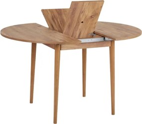 Tavolo Tondo Da Pranzo Allungabile 100-130 Cm Da Interno Viona Rovere