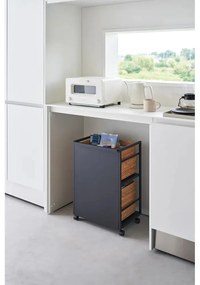 Scaffale in metallo nero con rotelle 42x60 cm Tower - YAMAZAKI