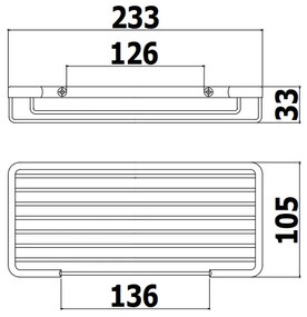 Paffoni zpor007 griglia portaoggetti 23x10 media per vasca doccia cromo