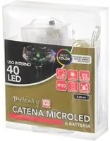 Luci di Natale con 40 microLED a luce multicolore