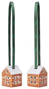 Decorazioni per albero di natale in set in ceramica 2 pz 5 cm Gingerbread – Kähler Design