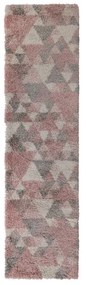 Tappeto rosa/grigio 60x230 cm Nuru - Flair Rugs