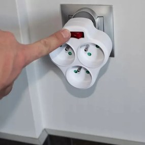 Multipresa con interruttore, 3 prese