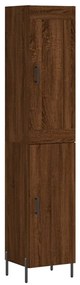 Credenza rovere marrone 34,5x34x180 cm in legno multistrato