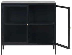 Vetrina nera in metallo 90x85 cm cm Carmel - Unique Furniture