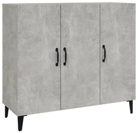 Credenza grigio cemento 90x34x80 cm in legno multistrato