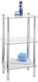 WENKO 15851100 - Scaffale YAGO 40x74 cm argento/trasparente