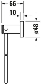 Duravit 99211000 - Porta asciugamani a parete D-CODE cromo lucido