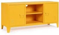 Mobile TV con 2 Ante 40x120,5x58,5 cm Cambridge in Acciaio Giallo