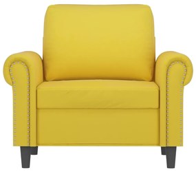 Poltrona giallo 60 cm velluto