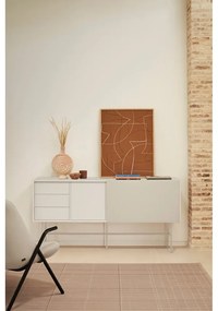 Cassettiera bassa beige/crema con ante scorrevoli 180x91 cm Nube - Teulat