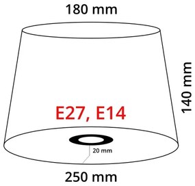 Eglo 49977 - Paralume di tessuto VINTAGE E14/E27 rosa diametro 25 cm