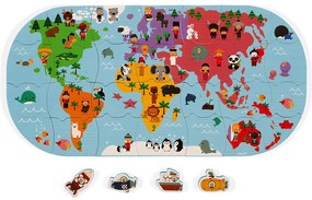 Mappa Del Mondo da Bagno - 28 pezzi