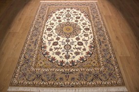 Isfahan Tappeto 240x160 (Iran) Annodato A Mano
