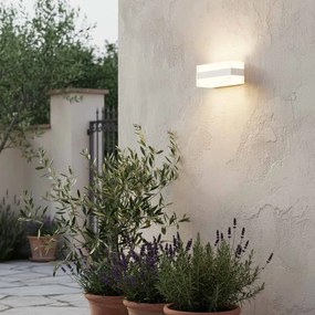 Applique 2xE27 a Luce Diffusa IP65 con fascia Bianca - Serie Glow