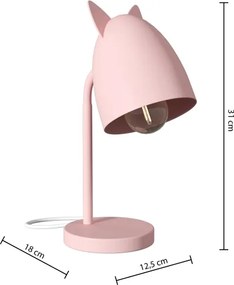 Atmosphera - Lampada da tavolo per bambini OREILLES 1xE14/40W/230V rosa