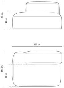 Modulo divano nero (angolo sinistro) Martina - Micadoni Home