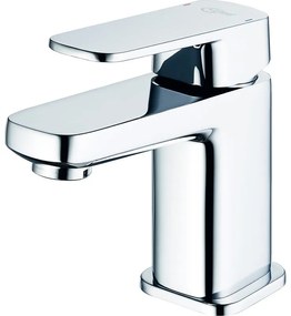Rubinetto per lavabo a canna media getto laminare cristallino Tonic II cromo lucido