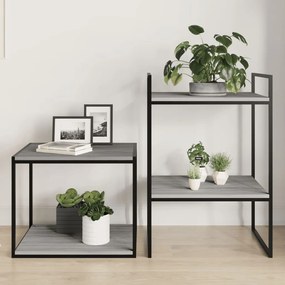 Mensole Parete 4pz Grigio Sonoma 40x50x1,5cm Legno Multistrato /