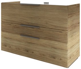 Mobile da bagno sotto lavabo SENSEA Neo Frame rovere lucido L 120 x H 84 x P 48 cm 3 cassetti, lavabo non incluso