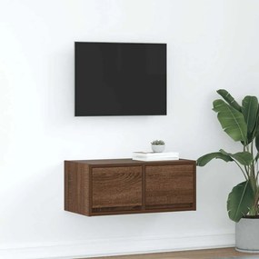 Mobile Porta Tv Rovere Marrone 60x31x25,5 Cm Legno Multistrato /