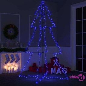 vidaXL Albero di Natale a Cono 240 LED per Interni Esterni 118x180 cm