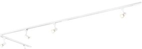 Sistema di illuminazione a binario moderno con 5 faretti bianco 1-Fase - Iconic Jeany