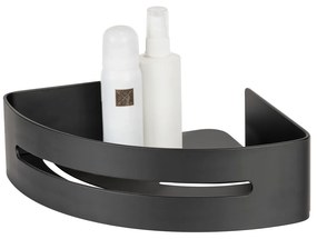 Mensola angolare in metallo nero opaco autoportante per il bagno Bivio - Wenko