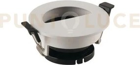 Faretto a incasso stenos orientabile bianco tondo foro mezza luna 8...