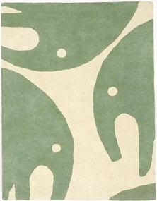 Tappeto per bambini fatto a mano Elephant Green, varie misure
