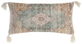 Cuscino DKD Home Decor 60 x 10 x 30 cm Beige Azzurro Arabo Frange