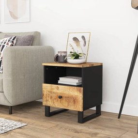 Comodino İn Legno Massello Di Mango E Legno Multistrato /