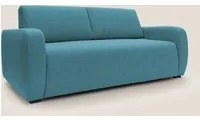 Divano Letto 3 Posti 215x93x100 cm in Tessuto Azzurro