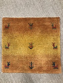 Gabbeh Tappeto persiano 40x40 Giallo (Iran) Annodato A Mano