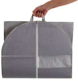 Custodia per Vestiti Versa Righe Grigio 100 x 60 cm