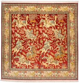 Cashmere Silk Tappeto orientale 150 x 150 Beige (Indian) Annodato A Mano