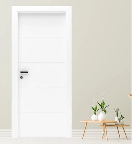 Porta interna a battente Dione in legno colore bianco, L 60 x H 210 cm, apertura reversibile