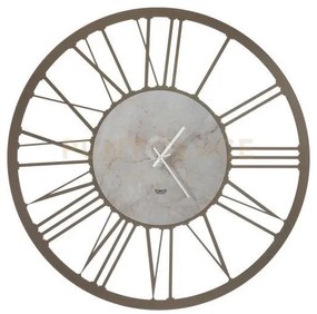 Orologio da parete design big 90 bronzo e marmo travertino