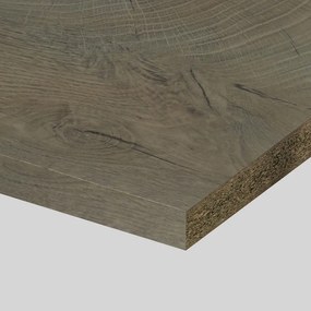 Piano cucina in truciolare rivestito in laminato hpl rovere nodato Oak Endgrain L 200 x P 60 cm, spessore 3.9 cm