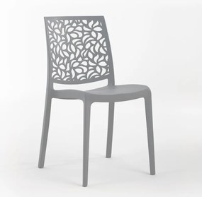 Set di 6 sedie da giardino in polipropilene grigio London Stone NEW GARDEN