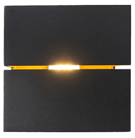 Applique da parete moderna nera e oro 9,7 cm - Transfer Groove