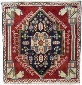 Shiraz Tappeto persiano 60x70 Rosso (Iran) Annodato A Mano
