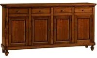 Madia credenza in legno napoletana 4 ante tinta noce 196x43x98