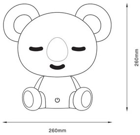 Zuma Line KDR-611-PK - Lampada da tavolo a LED per bambini KOALA LED/3W/230V