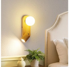 Brilagi - Faretto da parete MODERN WOOD 1xG9/5W/230V+1xGU10/8W in legno di hevea