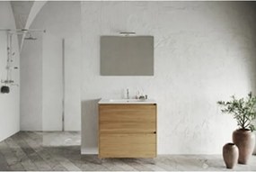 Mobile Bagno Lisbona 2 Cassetti 80 Cm Rovere Naturale