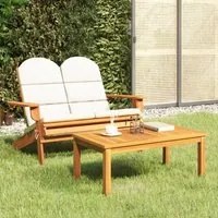 Set Salotto da Giardino Adirondack 2pz Legno Massello di Acacia 360042