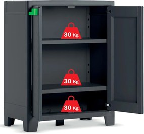 Armadio 2 ripiani 80x44x100 cm Keter Moby Basso XL Antracite...